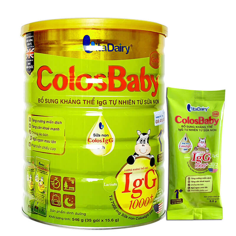 Sữa bột ColosBaby Gold 1+ 546g (Dạng Gói Tiện Lợi)(date 2022)