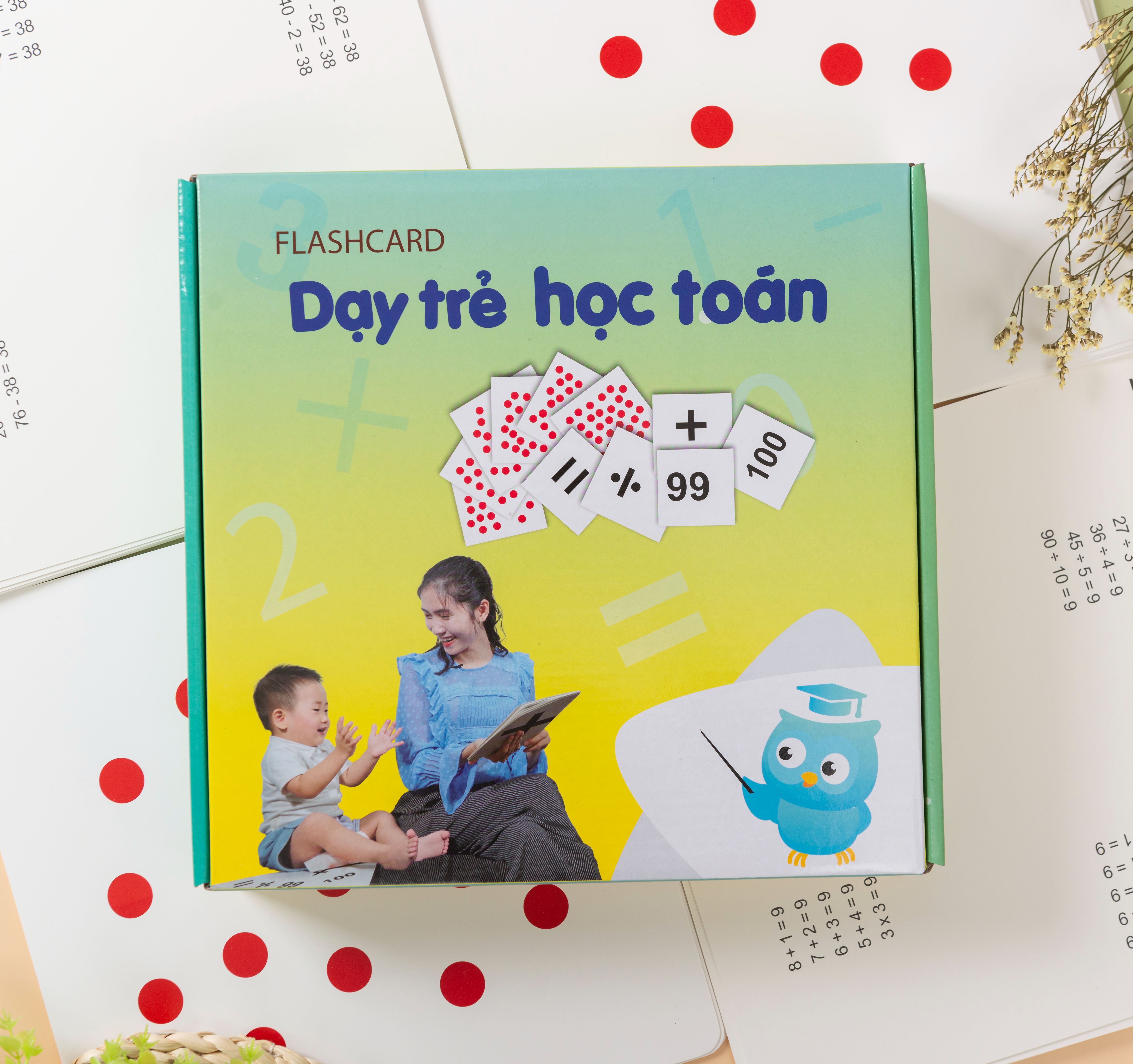 Bộ 109 thẻ học Toán thông minh Glenn Doman chuẩn Hoa Kỳ; Flashcard thông minh cho trẻ