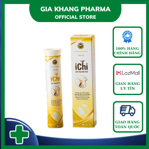 Viên Sủi Ichi - Giảm Viêm Họng,Viêm Phế Quản Cấp Và Mãn Tính - Hộp 20 Viên