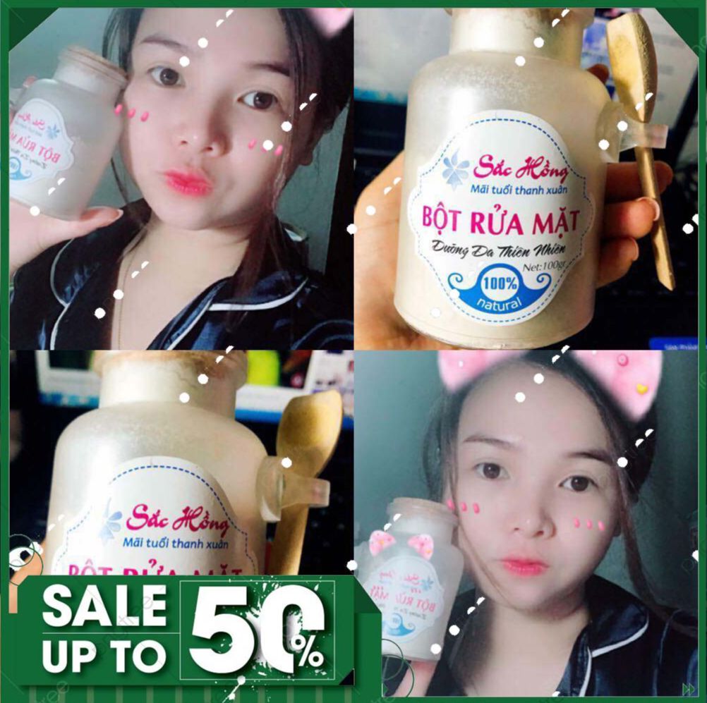 Bột Rửa Mặt Thiên Nhiên - bột rửa mặt thảo mộc thiên nhiên, rửa sạch sâu bụi bẩn , bã nhờn sâu lỗ chân lông, ko chất tạo bọt ,đảm bảo an toàn cho tất cả loại da.