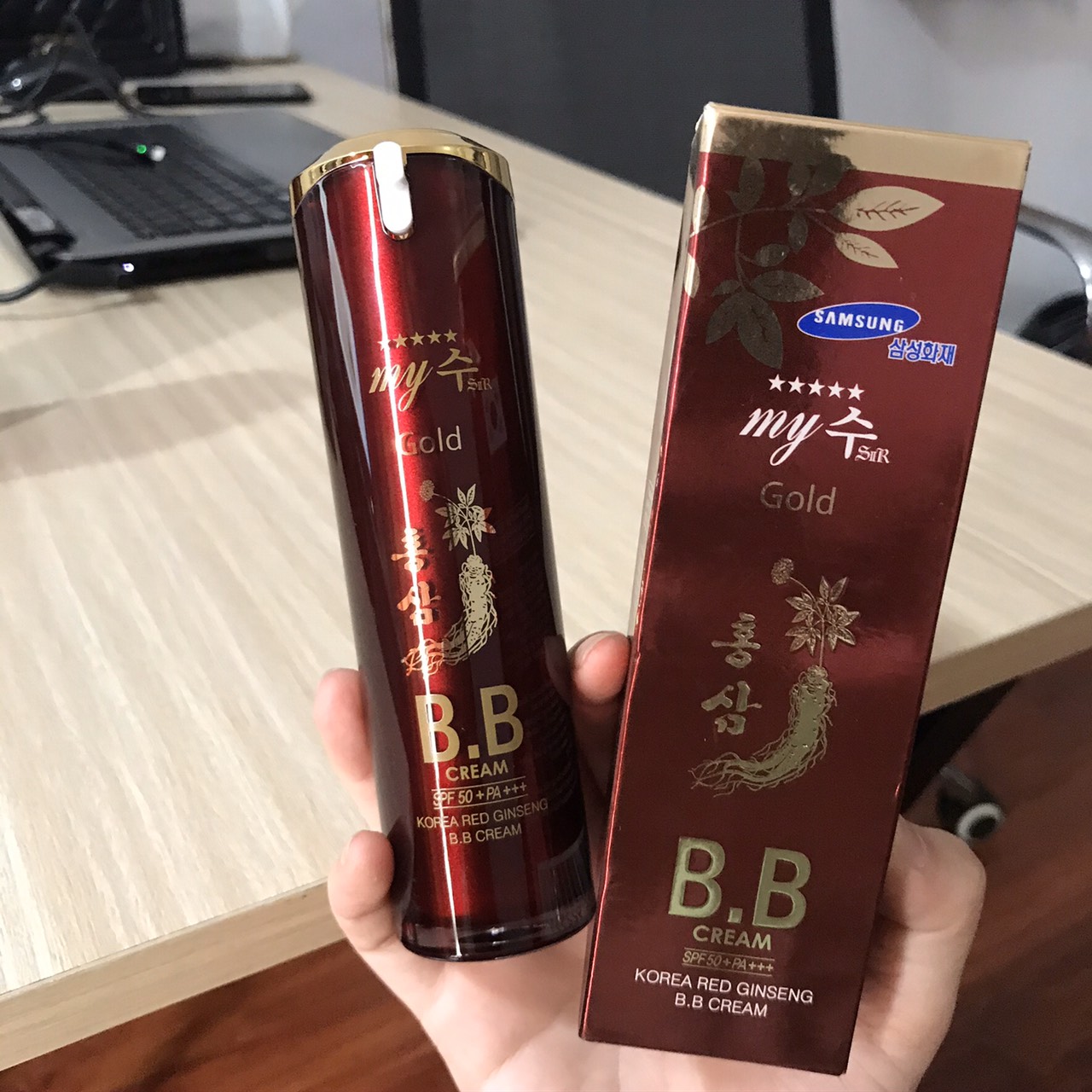 Kem nền bb cream hồng sâm đỏ my gold spf50 pa+++ 40ml hàn quốc