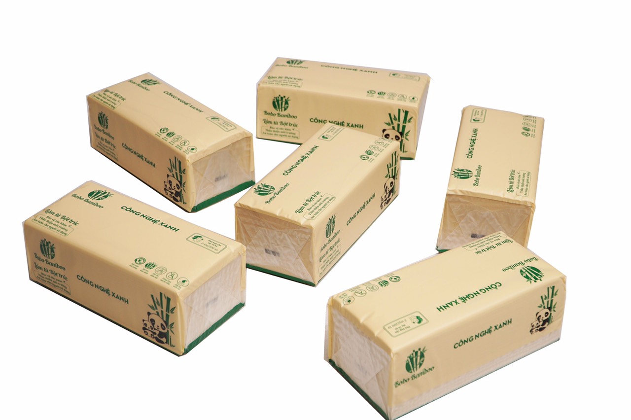 06 gói giấy rút gấu trúc BOBO BAMBOO 200 tờ