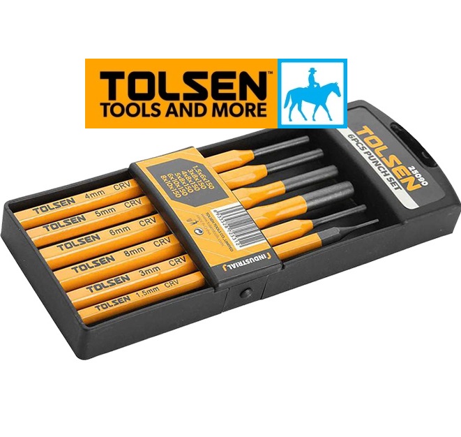 Bộ 6 mũi đục tròn 1.5mm 8mm dài 150mm punch tolsen 25090