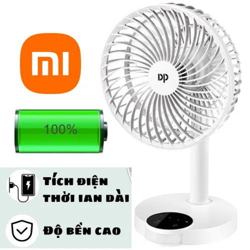 Xiaomi Max Sale 50% Quạt Tích Điện Loại Lớn - Quạt Mini Sạc Điện Quạt Sạc Pin, Quạt Mini Để Bàn, Cầm Tay, Quạt Đứng Sạc USB ...Quạt Tích Điện Sạc Pin Để Bàn DP 7626 Có Đèn Led Siêu Mát Tốc Độ Gió Mạnh Mẽ Siêu Mát Mùa Hè