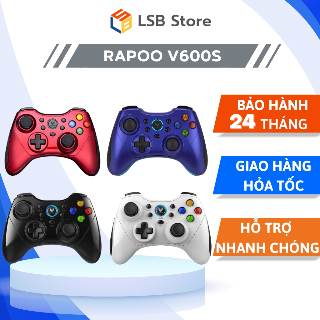 Tay cầm chơi game rapoo v600s không dây | hàng chính hãng | bảo hành 24 tháng | lsb store