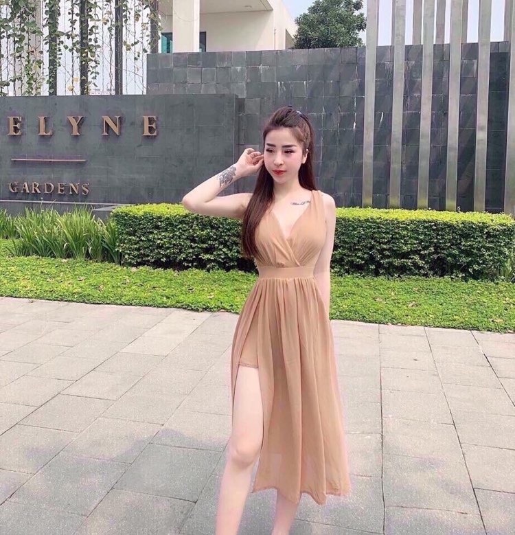 Đầm Nữ Maxi Cổ Tim Sang Trọng Thời Trang Bambo
