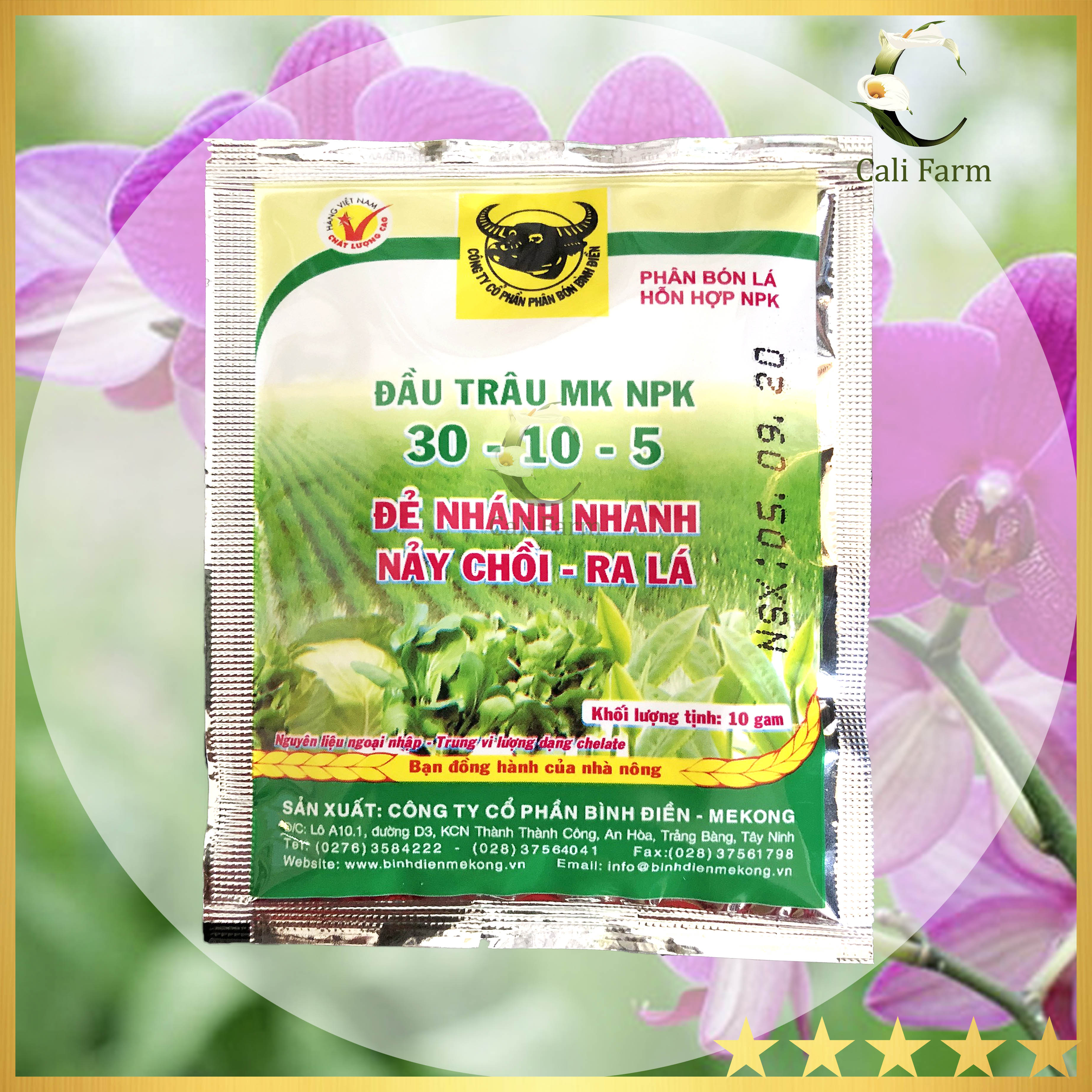 Phân Bón Lá ĐẦU TRẤU MK NPK 30-10-5 (10gr) Nảy Chồi Ra Lá Để Nhánh