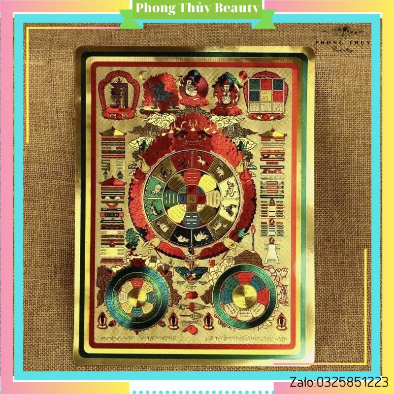 Miếng dán decal văn thù cửu cung