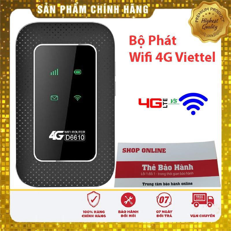 Bộ phát wifi VIETTEL chạy bằng pin -TỐC ĐÔ LEVER MAX VUA THẦN TỐC - D6610 phát sóng wifi 4G LTE từ sim chuyên dùng cho xe ô tô  - TẶNG KÈM SIÊU SIM 4G từ MƯỜNG THANH ROYAL