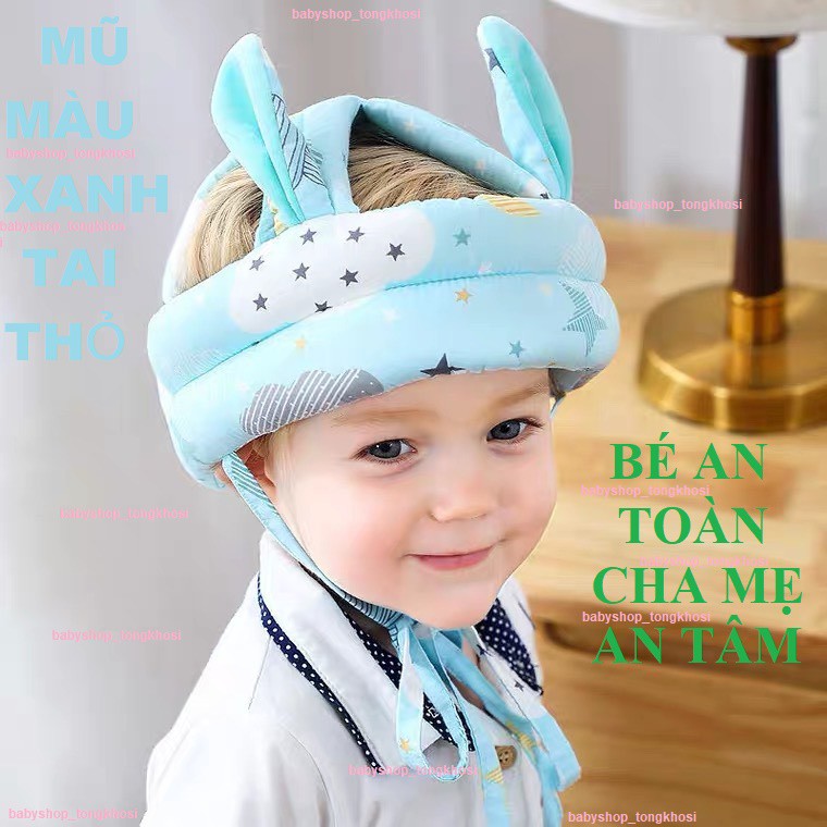 [Giá sỉ hôm nay]Mũ tập đi cho bé,bảo hiểm bảo vệ đầu cho bé tập bò tập đi với hoạ tiết đáng yêu