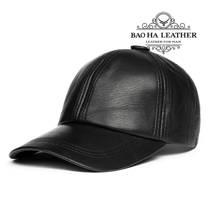 Nón Nam Da Cừu, Mũ Nam BH1955 Mũ lưỡi chai. Mũ le. Chuẩn Da thật. Sử dụng 4 mùa.