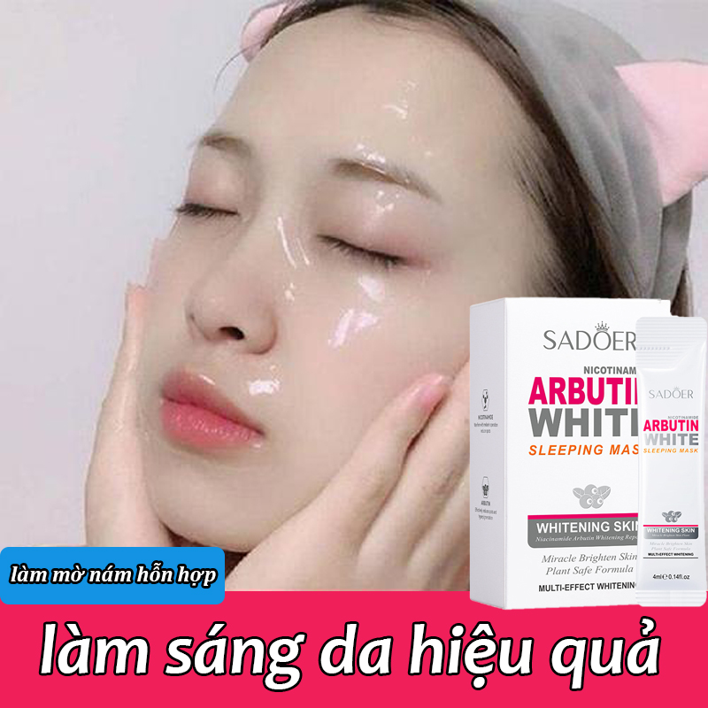 Mặt nạ làm trắng Niacinamide làm sáng đều màu da Xóa vết thâm Mặt nạ ngủ thạch Mặt nạ ngủ dưỡng ẩm