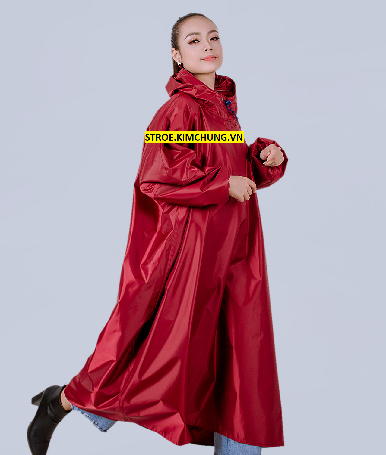 [HCM]Áo mưa bít trùm kín hông vải dù Đài Loan cao cấp không thấm nước (Size 2XL) (không xẻ tà) (Hàng xuất khẩu)