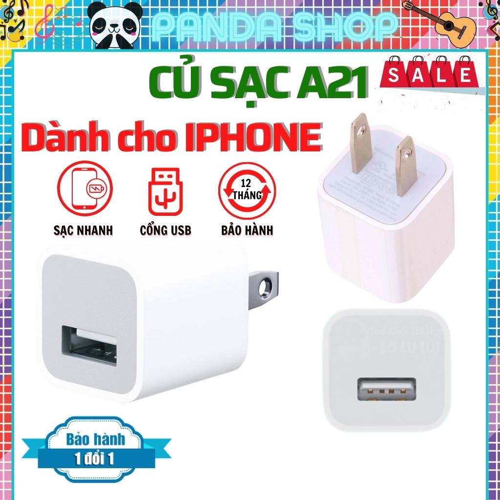 Cục sạc iphone, Củ sạc nhanh vuông A21 dành cho iPhone ổn định nguồn, Cốc sạc tuổi thọ cao