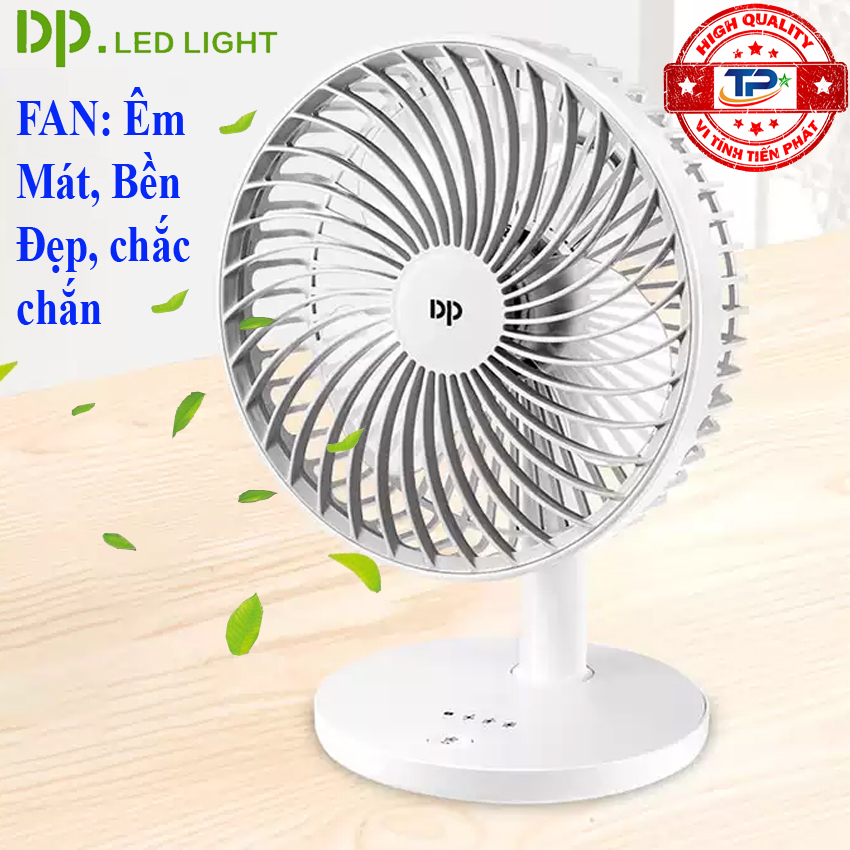 Quạt sạc tích điện dp dp-7625f / dp-7625 cầm tay hoặc để bàn vô cùng mát mẻ tiện dụng