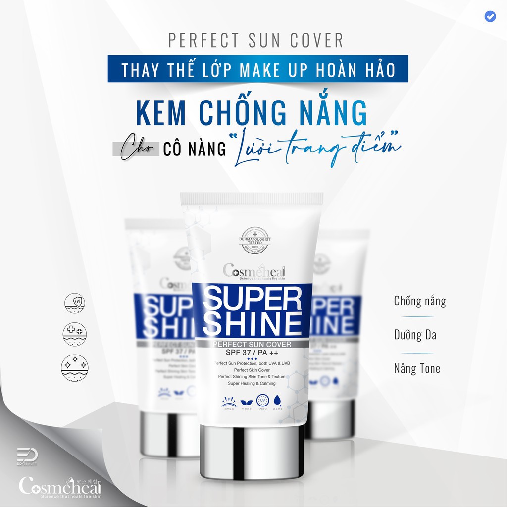 Kem nền chống nắng Perfect Sun Cover Cosmeheal SuperShine