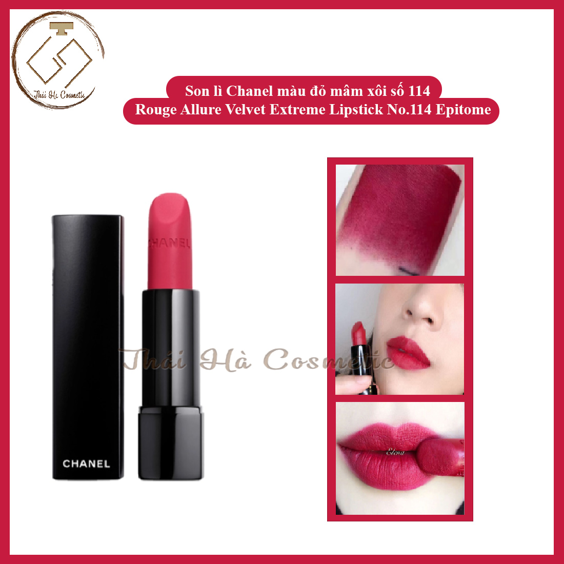 ROUGE ALLURE VELVET Luminous matte lip colour 58  Rouge vie  CHANEL