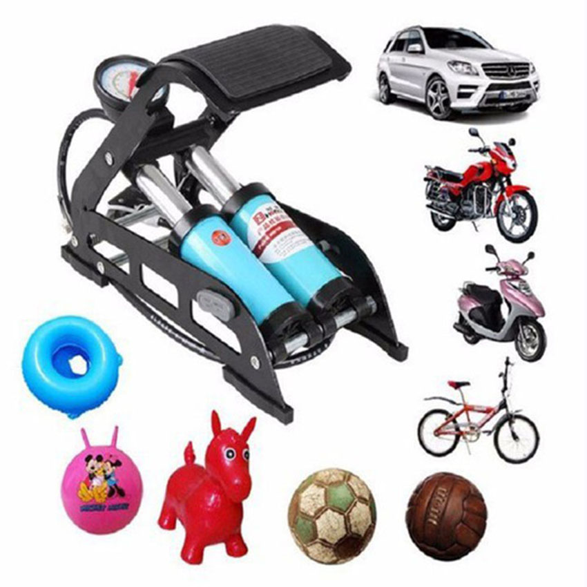 [Bảo hành 1 năm] Bơm hơi đạp chân 2 xi lanh Honor cao cấp có đồng hồ đo áp suất sản phẩm bơm được cả xe hơi