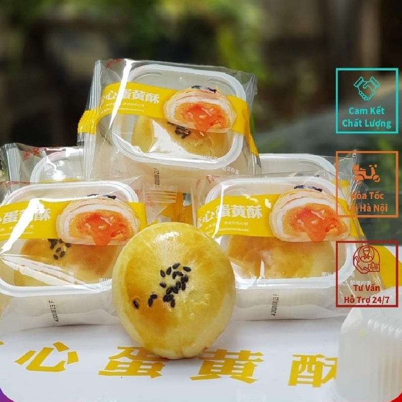 Bánh Trứng Chảy Ngàn Lớp nhân trứng muối tan chảy