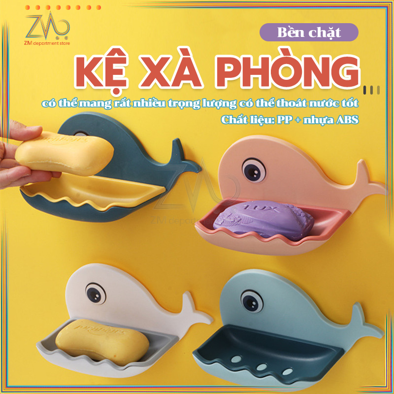 Khay đựng xà phòng Đế xà phòng hình cá voi khay đựng xà phòng tắm khay đựng xà bông cục đĩa xà phòng treo tường không lỗ