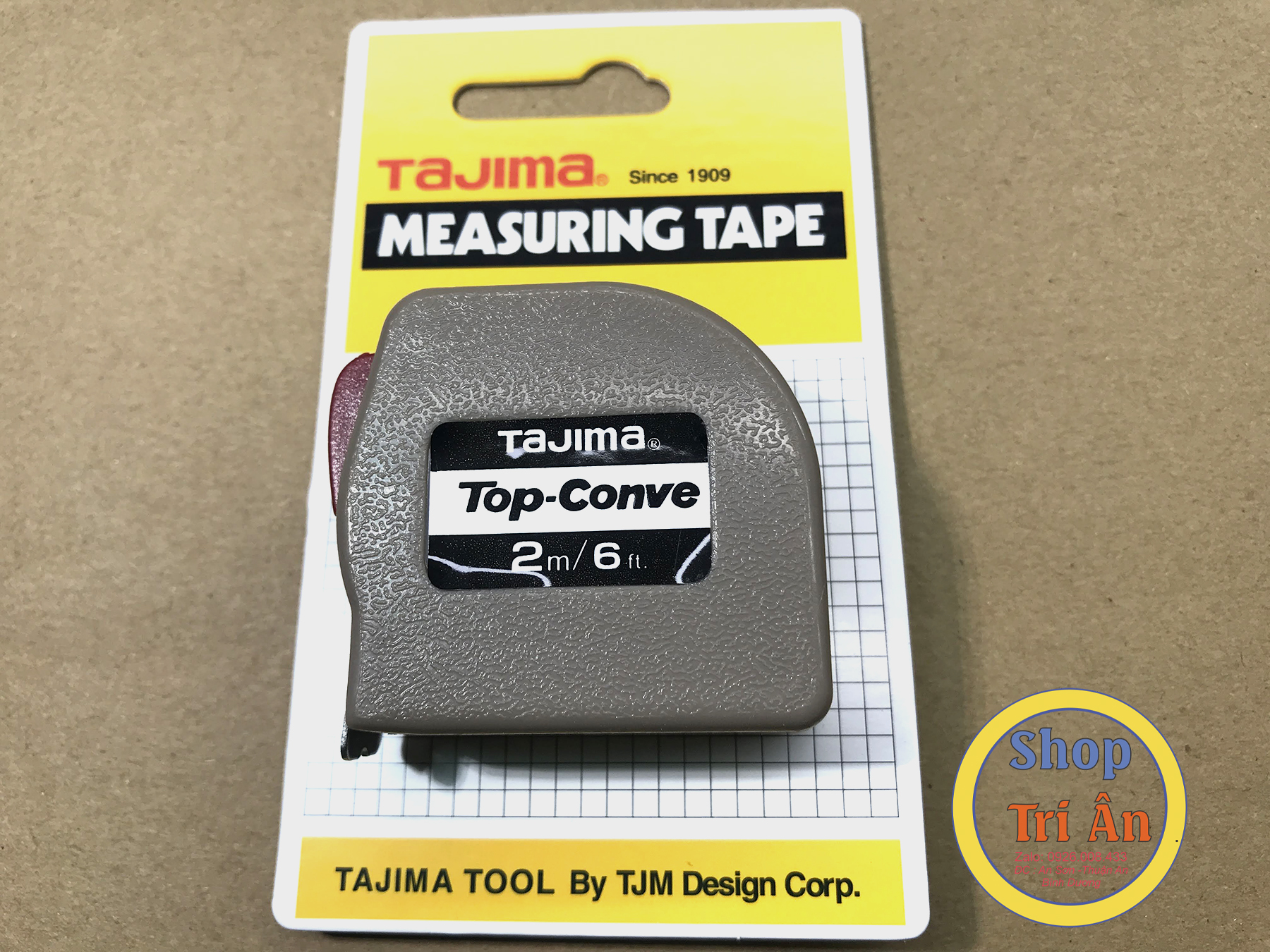 Thước cuộn Tajima 2.6met , 3.6met - dây thước màu vàng đậm, tự động dừng