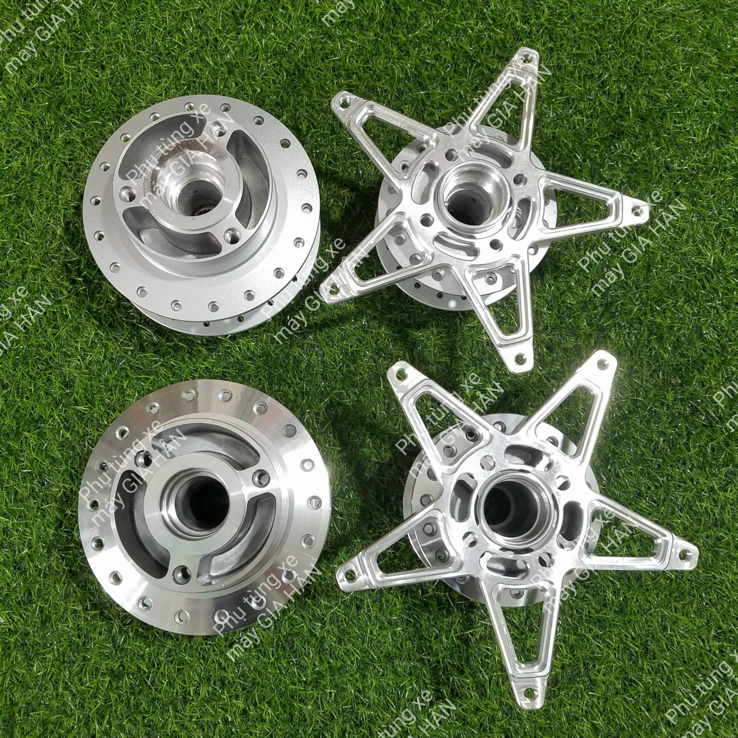 Đùm trước sau raider satria f150 mạ crom và bạc kèm lòng đĩa cnc lắp như zin không cần chế hth56 msp 0108