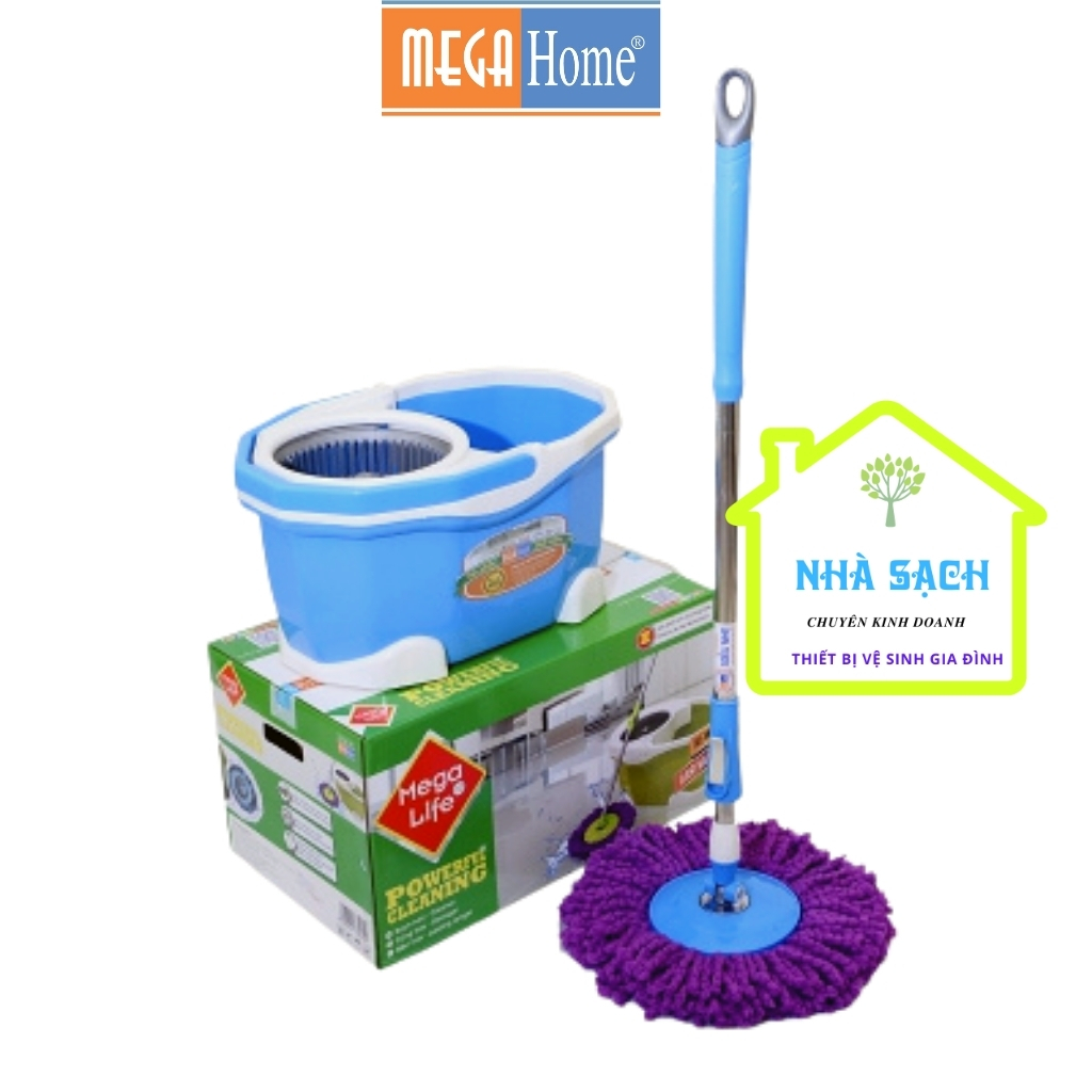 Bộ lau nhà megahome c2, bộ lau nhà 360 độ bền, đẹp , nhẹ