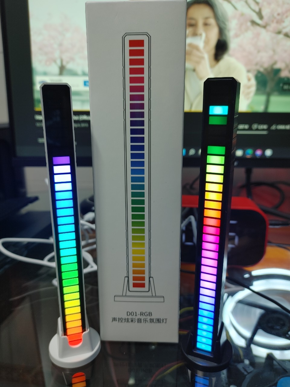 Thanh led rgb 18.2cm - led cảm biến theo nhạc - 30 ngày đổi trả miễn phí