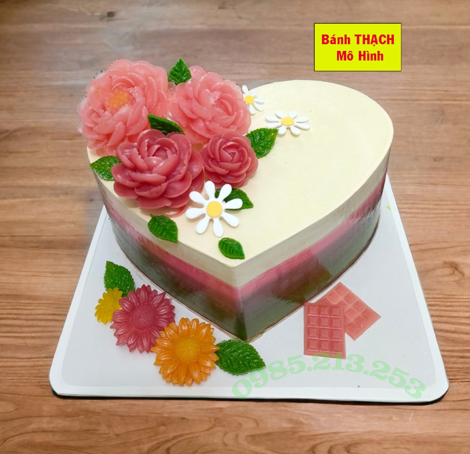 Mô hình bánh thạch rau câu, bánh đông sương sinh nhật mô hình, bánh rau câu giả