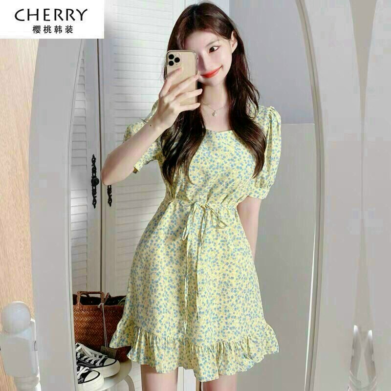 Đầm lụa hoa bèo đuôi cá xinh xắn Rose Fashion