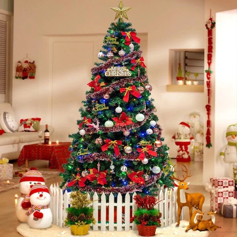  Cây thông NOEL cao 1m5  1m8 2m1 130 phụ kiện - Cây thông Giáng Sinh noel 1,5m 1,8m 2,1m  đủ phụ kiện đèn led  chữ MERRY CHRISTMAS ,dây kim tuyến  chuông giáng sinh  nơ và nhiều phụ kiện khác 