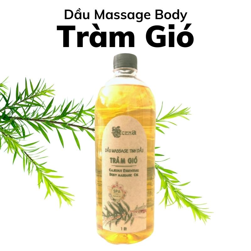 Dầu Massage Body Tinh Dầu Tràm Gió ACENA 1000ml Thích Hợp Dùng Massage Bé, Massage Mẹ Bầu