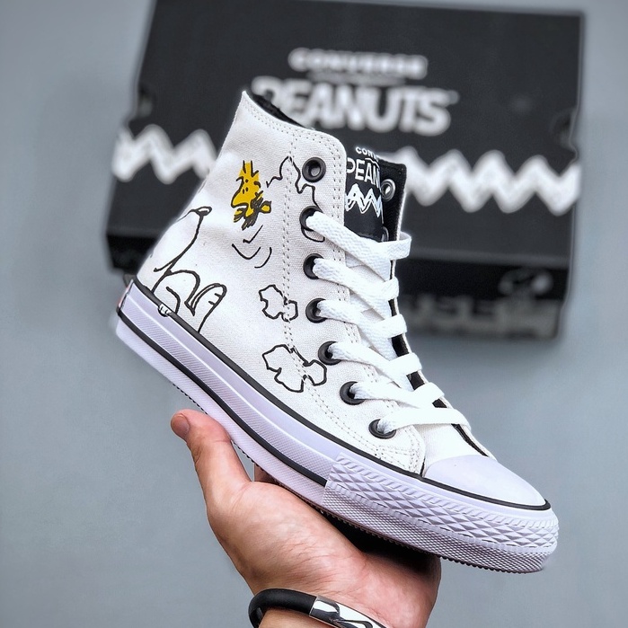 Converse x Peanuts High-Top Canvas Shoes Casual Sneakers shose 