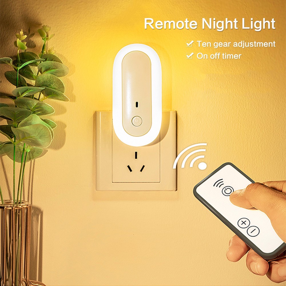 Đèn ngủ olval thông minh, có remote điều khiển - tùy chỉnh 3 chế độ, có 10 cấp độ sáng