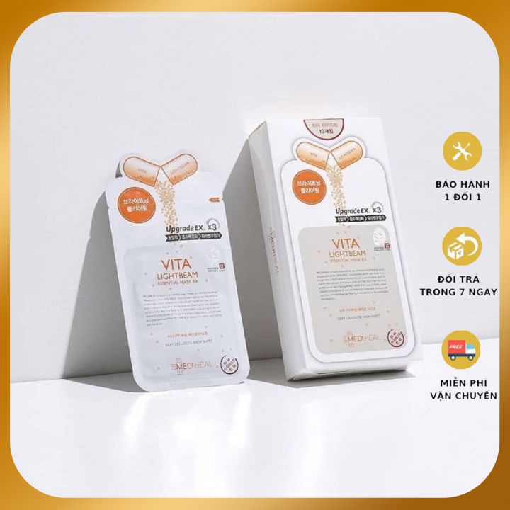 Hộp 10 Miếng - Mặt Nạ Mediheal Teatree/Placenta/Vita/Collagen - Hàng Chuẩn Auth