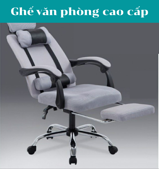 Ghế văn phòng, làm việc, tựa lưng, gác chân cao cấp
