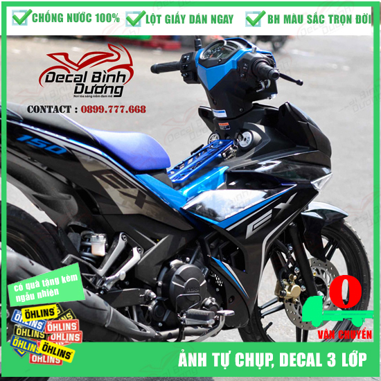 [ẢNH TỰ CHỤP] Tem exciter 150 - Độ Tem Exciter Đẹp Nhất - Decal Exciter 150 Mới - Làm Rời Hoặc Trùm Theo Yêu Cầu