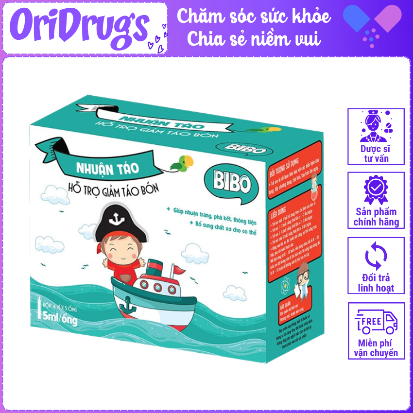 Nhuận Táo Bibo Hỗ Trợ Giảm Táo Bón, hỗ trợ bổ sung chất xơ cho cơ thể, giúp nhuận tràng, phòng ngừa hỗ trợ và giảm táo bón, giảm rối loạn tiêu hóa
