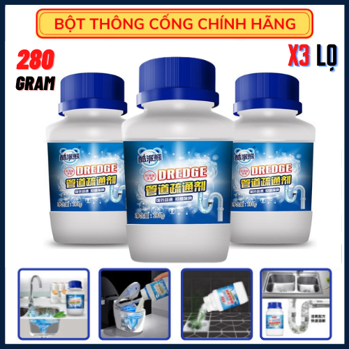 Bột thông cống Bột thông tắc bồn cầu siêu mạnh Bột thông bồn rửa bát , ống thoát nước, lavabo, phân hủy rác tóc dầu mỡ cặn bã mà vẫn an toàn cho đường ống