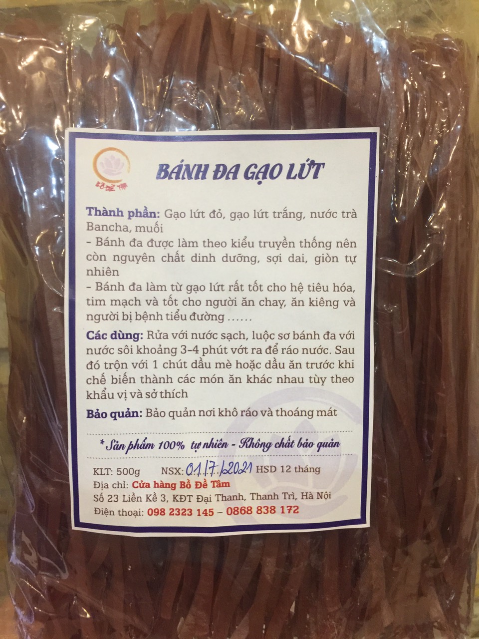 Phở gạo lứt đỏ điện biên 1 kg