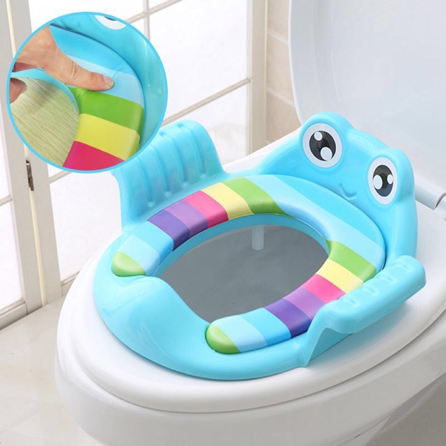 Bô Ngồi Thu Gọn Bồn Cầu Cho Bé - Có Mút Chống Lạnh