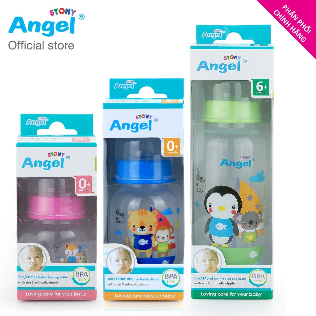 ♂✶∋ bình sữa angel stony 60ml / 120ml / 240ml