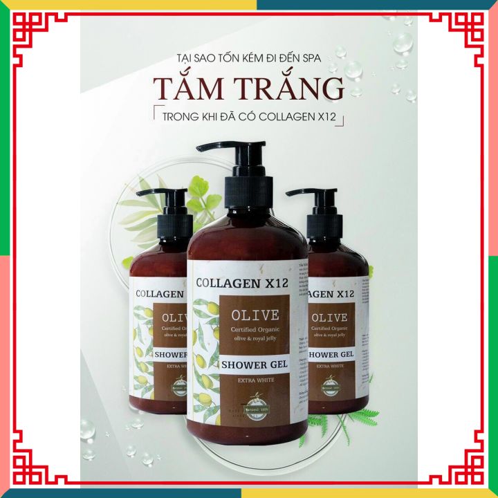 Sữa Tắm Truyền Trắng Collagen X12 Dùng Cho Cả Mặt Giảm Mụn Xóa Thâm Da Căng Bóng