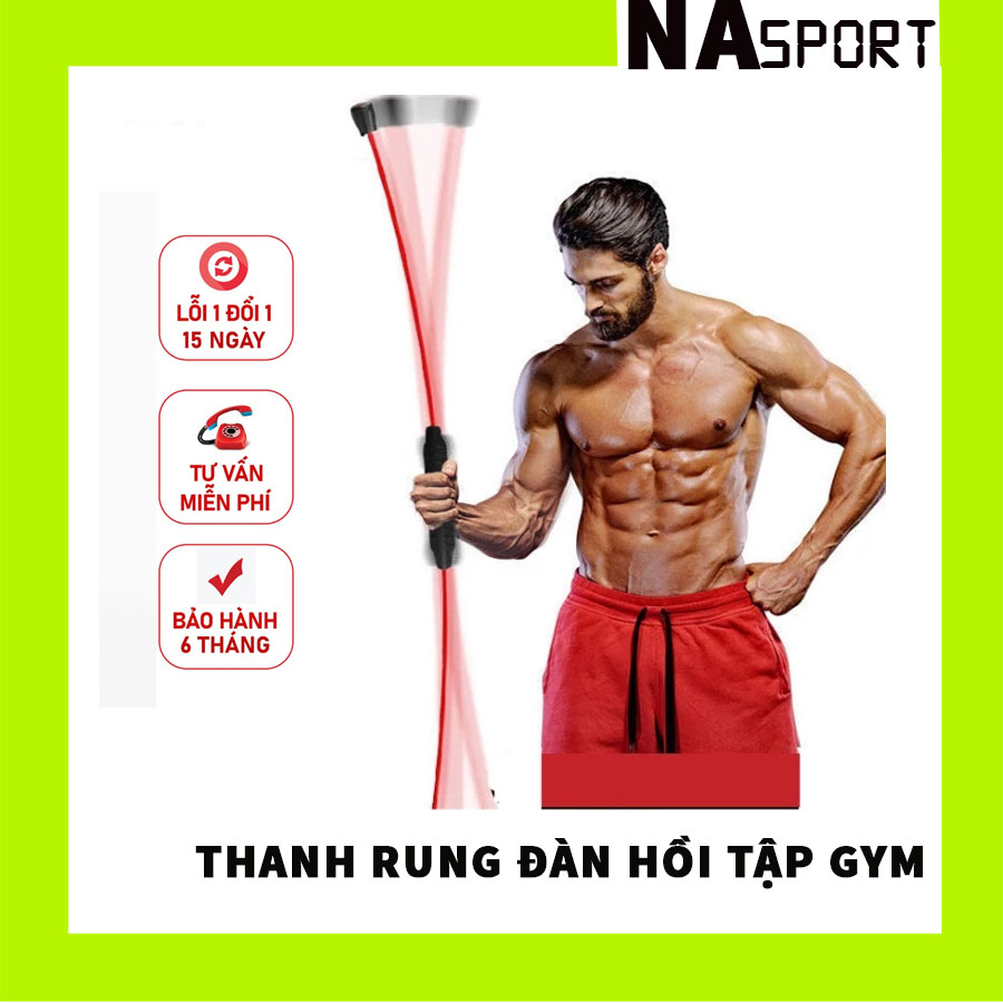 Dụng cụ thể dục thanh rung đàn hồi tập gym