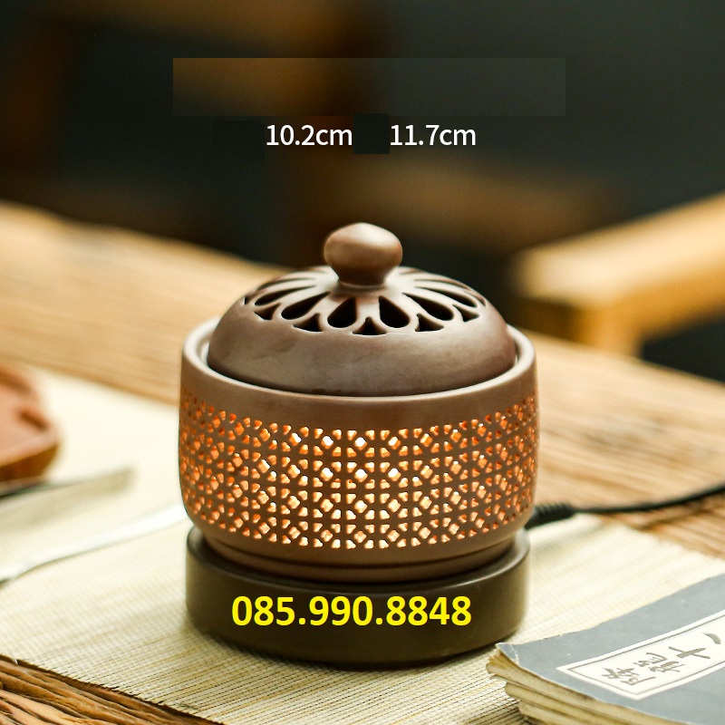 Lư hương đốt trầm cao cấp , Lư đốt trầm điện, Lư xông trầm điện - Điều chỉnh nhiệt độ