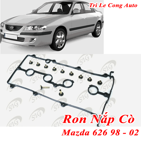 Ron nắp dàn cò Mazda 626 98-02 đậy máy phốt cao su gioăng long đền 6 xe hơi ô tô đời 1999 máy 2.0 bulong 99 2000 2001