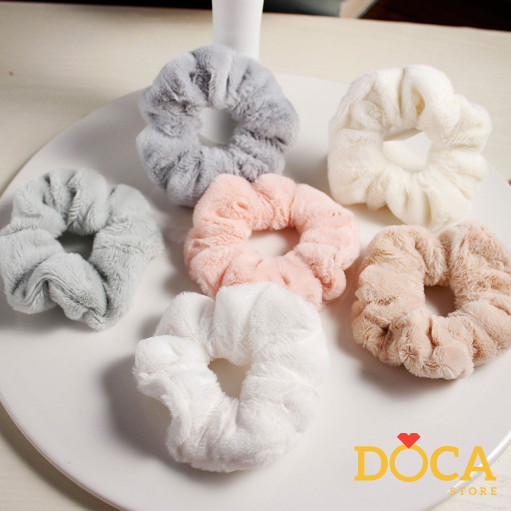Dây buộc tóc scrunchies lông nhung siêu mềm CT101