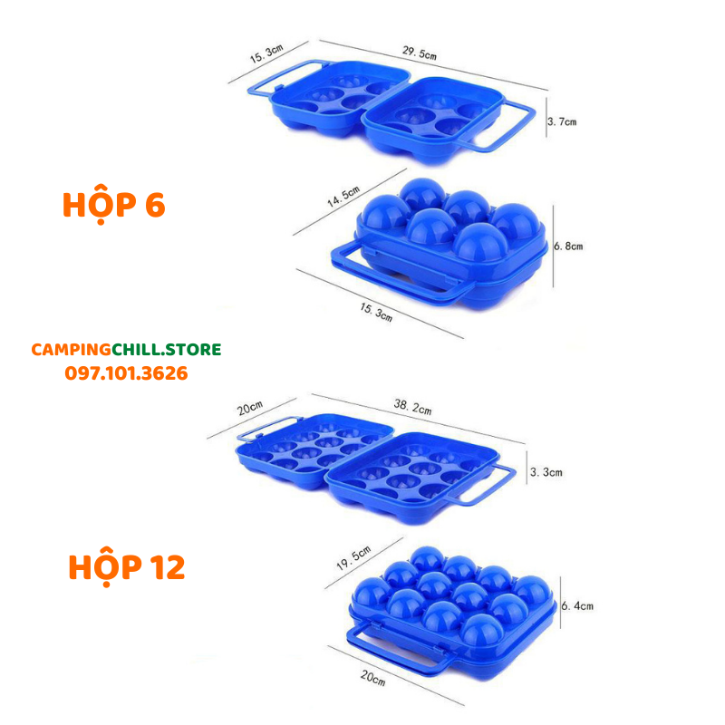 Hộp đựng trứng đi dã ngoại, cắm trại, picnic