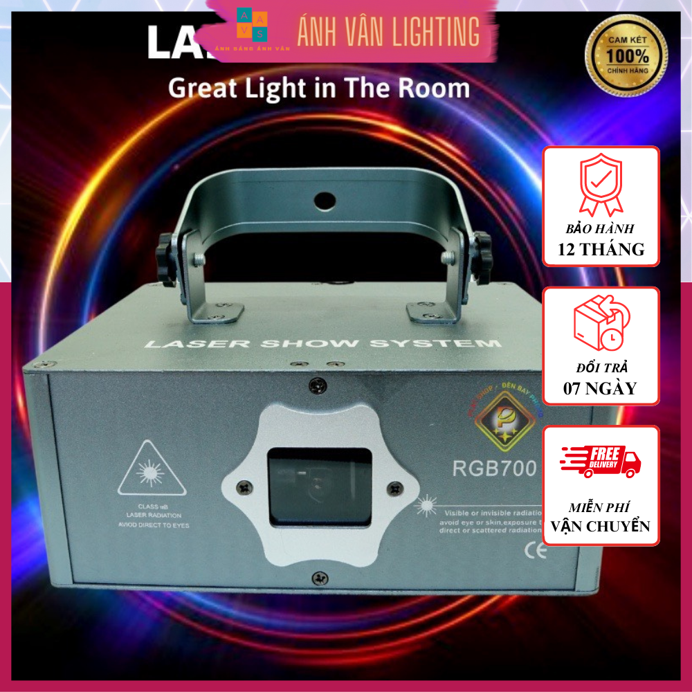 Đèn Laser Bay Phòng RGB 700 Chiếu Hình 3D - Đèn Bay Phòng Bar Karaoke Cao Cấp