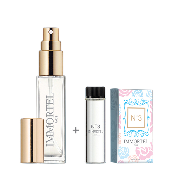 Nước Hoa IMMORTEL No 3 (GỒM CHAI XỊT 8 ml + CHAI NẠP 12 ml) Eau De Parfum